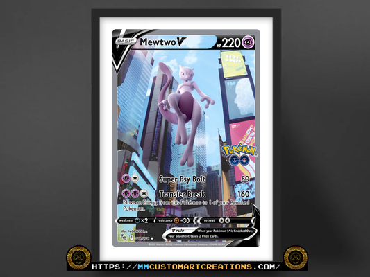 Mewtwo V #072 Pokémon GO (PGO) Poster Print - Available in Two Sizes