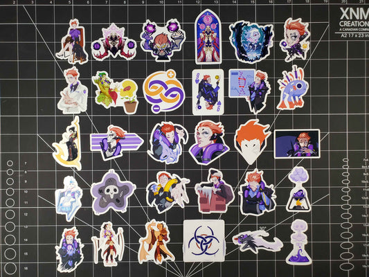 Overwatch 2 Moira Hero Spray's Sticker Set | 30 High Quality Glossy Vinyls