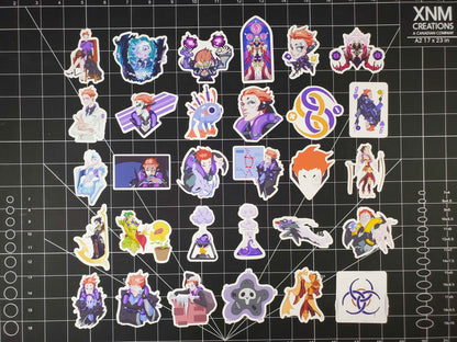 Overwatch 2 Moira Hero Spray's Sticker Set | 30 High Quality Glossy Vinyls