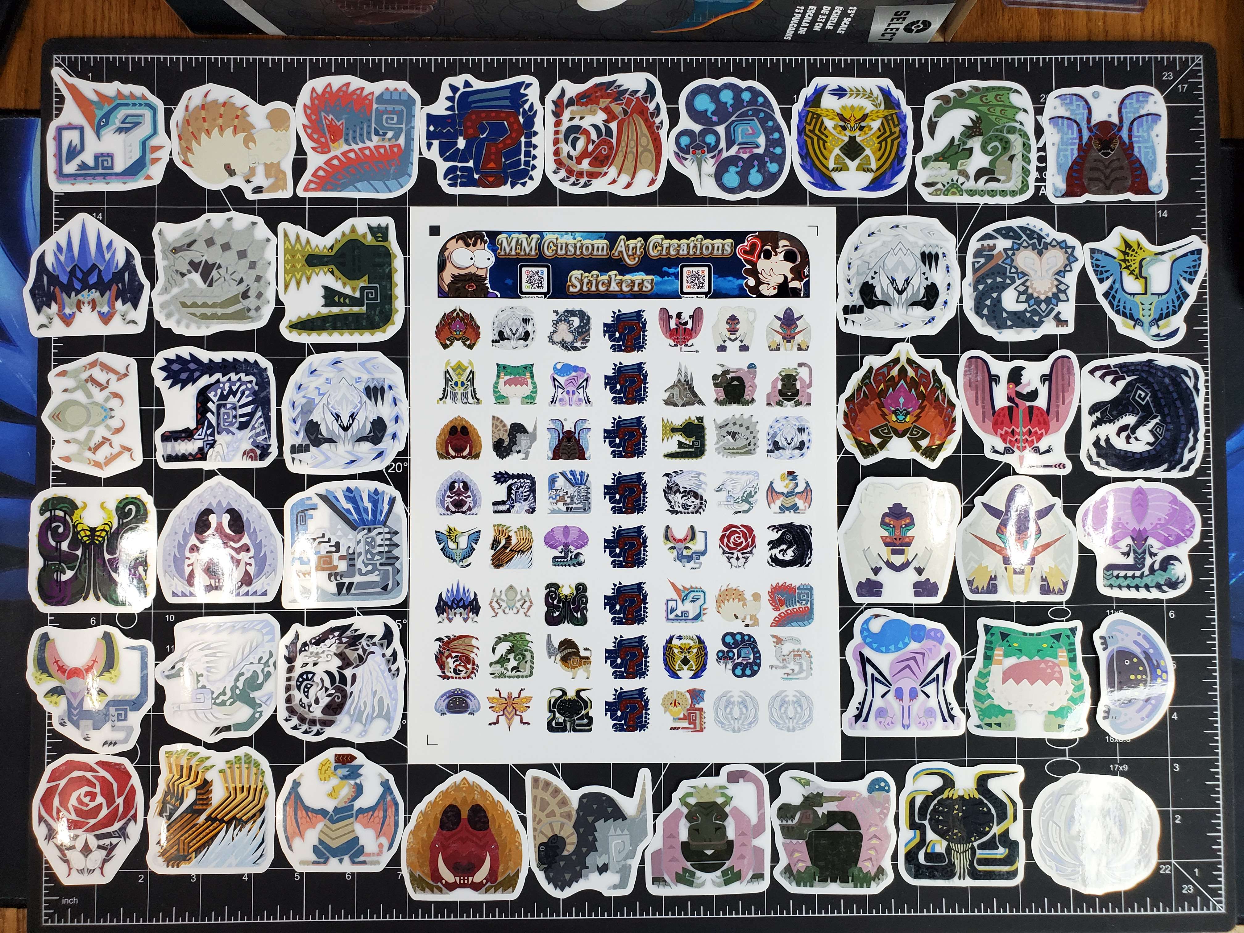 Mhc Stickers Sticker Monster Hunter Wilds 48 Sticker Set | Glossy & Matte Vinyl Decals – M&M ...