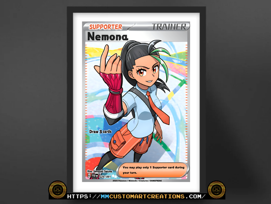 Nemona #229 Full Art Trainer Paldean Fates (PAF) Poster Print - Available in Two Sizes