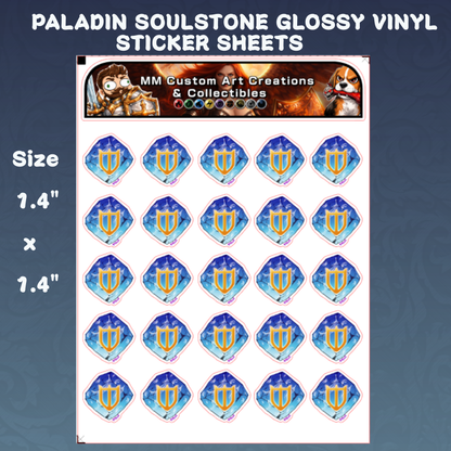 Paladin SoulStone from Final Fantasy Glossy Vinyl Sticker SHEETS