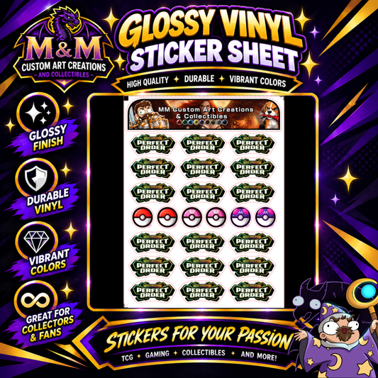Perfect Order Glossy Vinyl Sticker Logo SHEETS - Pokemon TCG