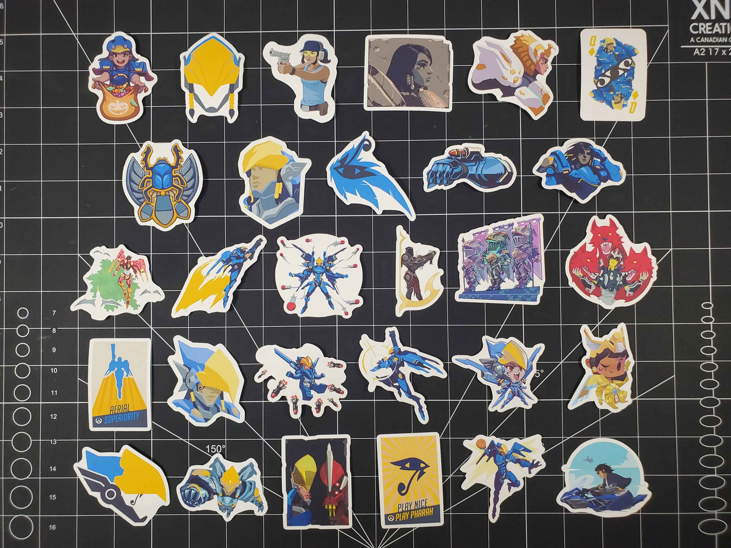 Overwatch 2 Pharah Hero Spray's Sticker Set | 29 High Quality Glossy Vinyls