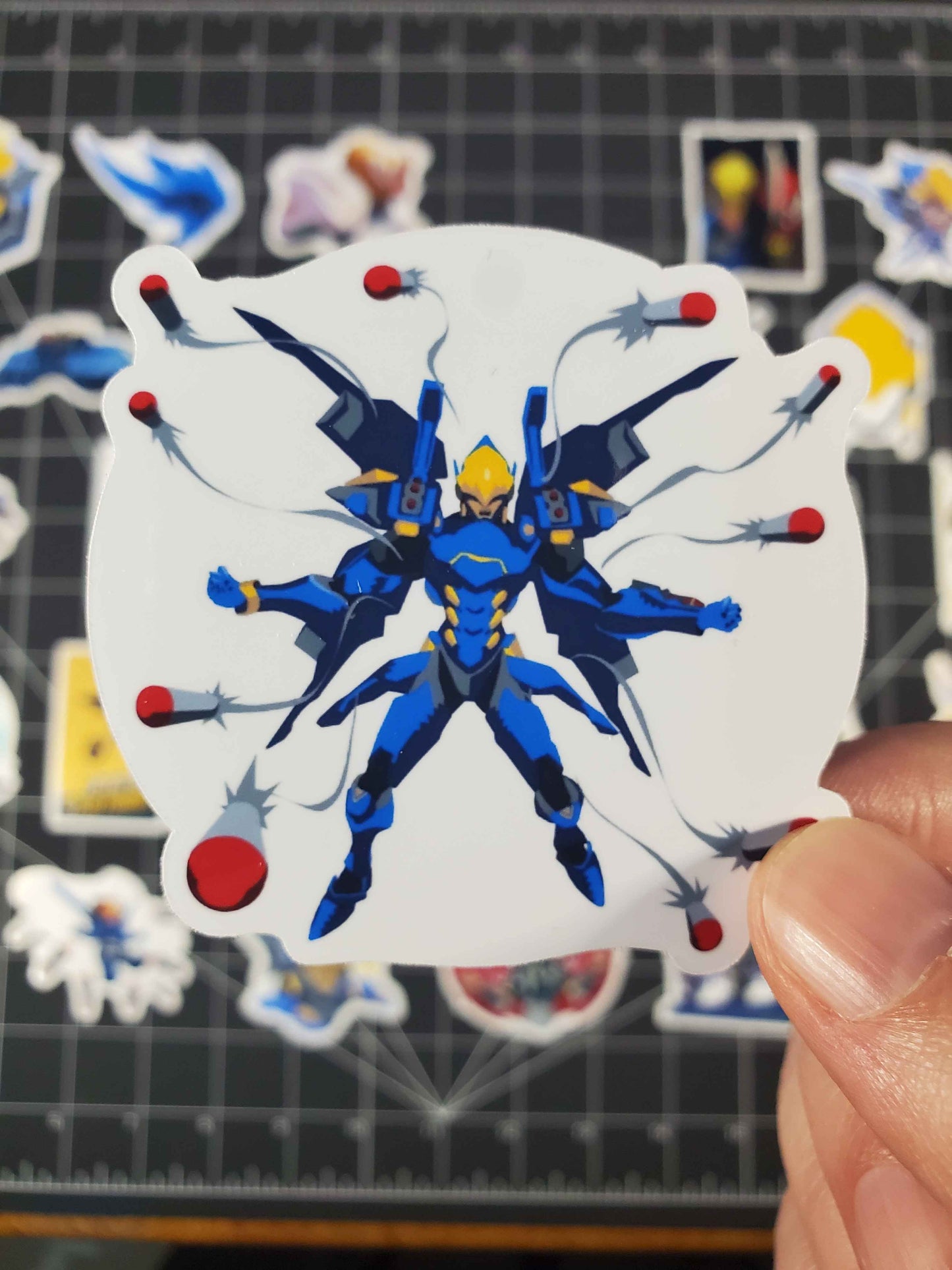 Overwatch 2 Pharah Hero Spray's Sticker Set | 29 High Quality Glossy Vinyls