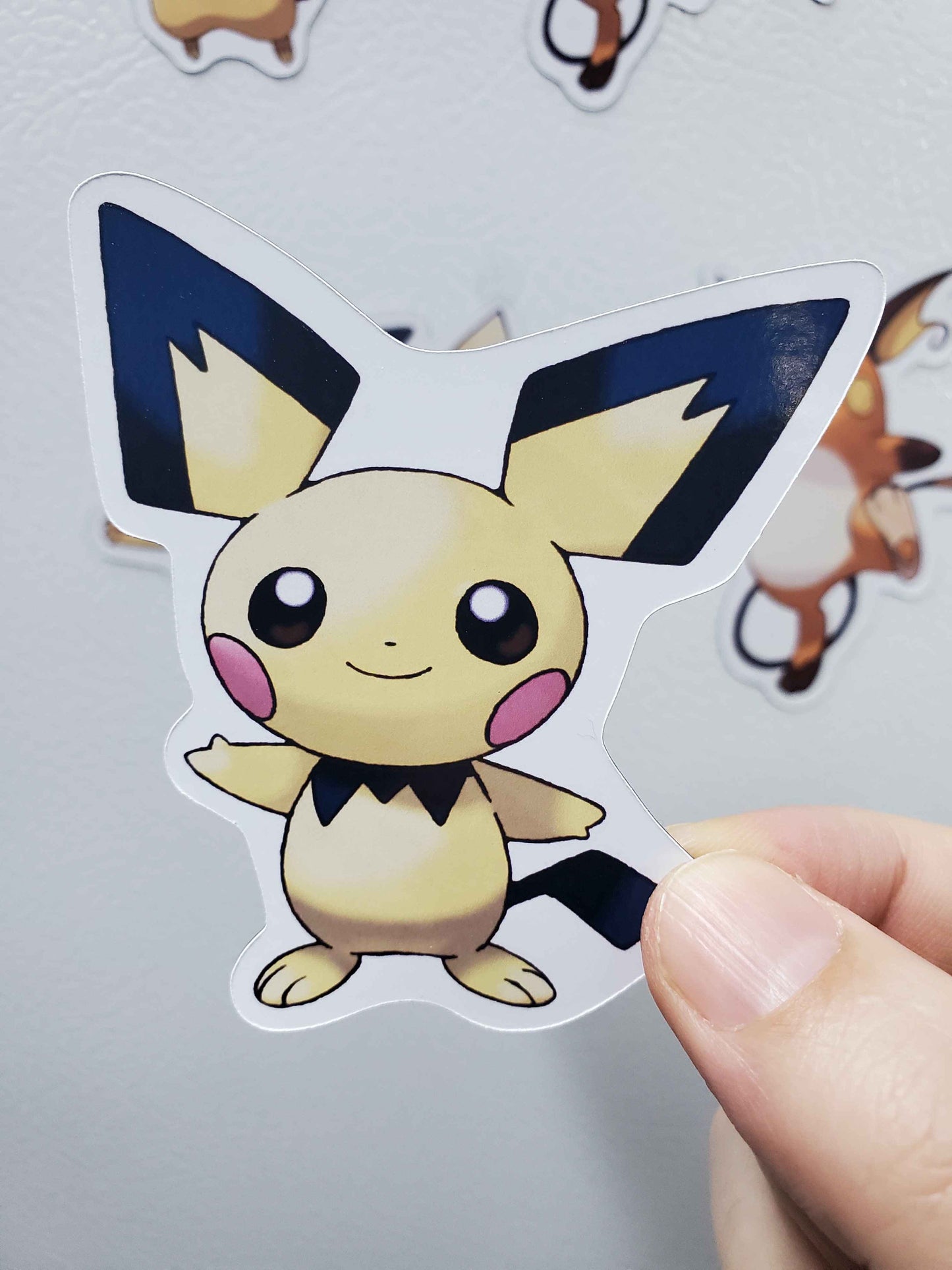 Pichu, Pikachu, Raichu Fridge Magnet Set - Pokemon Fridge Magnets Electric Types