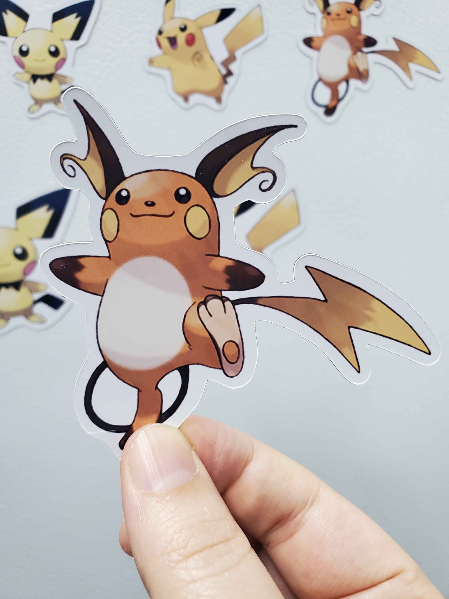 Pichu, Pikachu, Raichu Fridge Magnet Set - Pokemon Fridge Magnets Electric Types