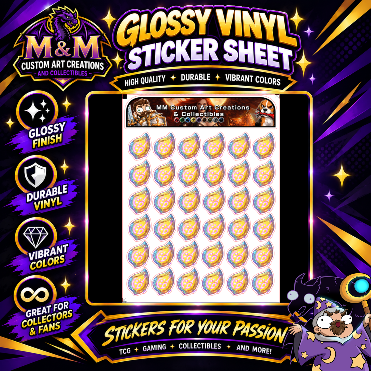 Pictomancer Soul Crystal from Final Fantasy Glossy Vinyl Sticker SHEETS