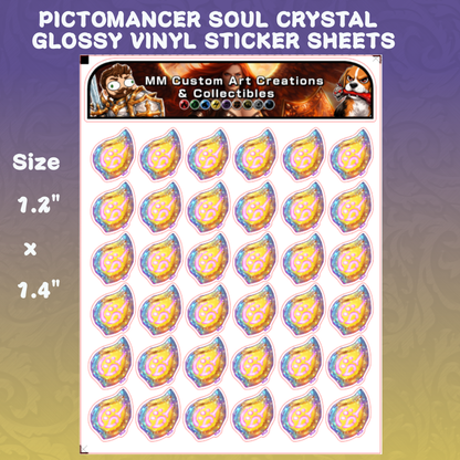 Pictomancer Soul Crystal from Final Fantasy Glossy Vinyl Sticker SHEETS