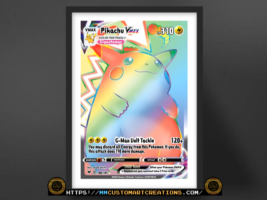 Pikachu VMAX #188 Vivid Voltage Rainbow (VIV) Poster Print - Available in Two Sizes