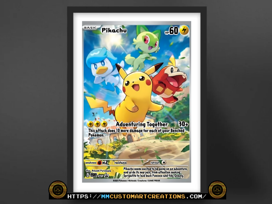 Pikachu #027 Scarlet & Violet Promo (SVP) Poster Print - Available in Two Sizes