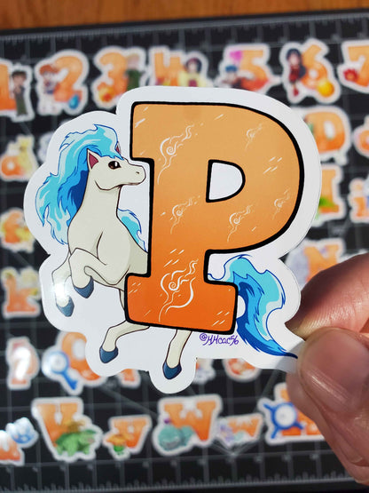 Pokemon Alphabet A-Z and 0-9 Gen 1 Kanto Fridge Magnets| Shiny Variations Available.