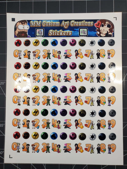 Pokemon Alphabet A-Z and 0-9 Gen 1 Kanto Stickers | Shiny Variations Available.