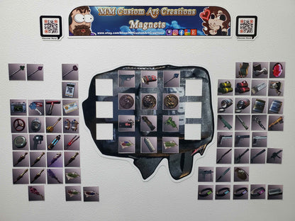 Resident Evil 2 Remake Magnets | Huge 70-Piece Item Magnet Set
