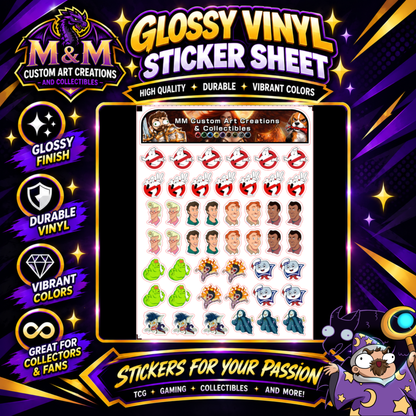 The Real Ghostbusters Glossy Vinyl Sticker SHEETS