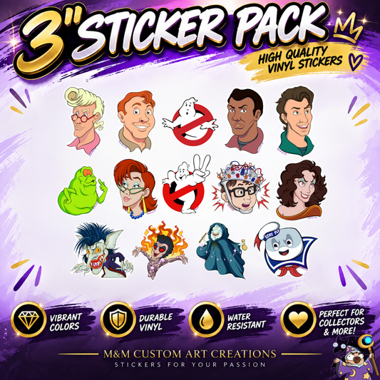The Real Ghostbusters Stickers Set | Hero & Villain Set | 14 High-Quality Vinyl Decals