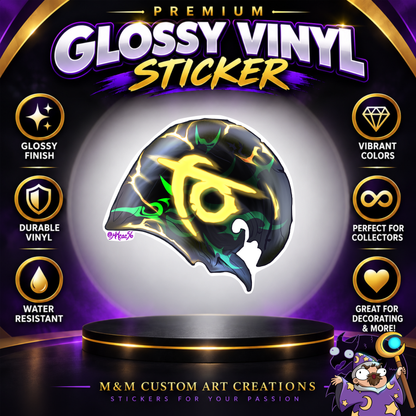 Reaper Soul Crystal from Final Fantasy Glossy Vinyl Sticker SHEETS