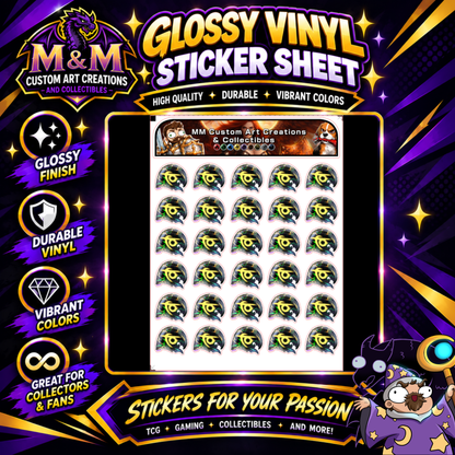 Reaper Soul Crystal from Final Fantasy Glossy Vinyl Sticker SHEETS