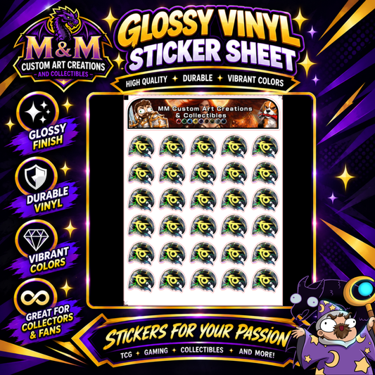 Reaper Soul Crystal from Final Fantasy Glossy Vinyl Sticker SHEETS