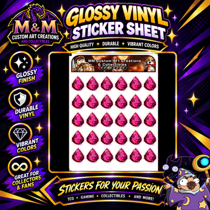 Red Mage Soul Crystal from Final Fantasy Glossy Vinyl Sticker SHEETS