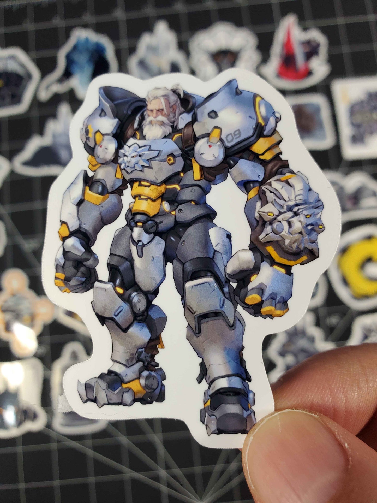 Overwatch 2 Reinhardt Hero Spray's Sticker Set | 28 High Quality Glossy Vinyls