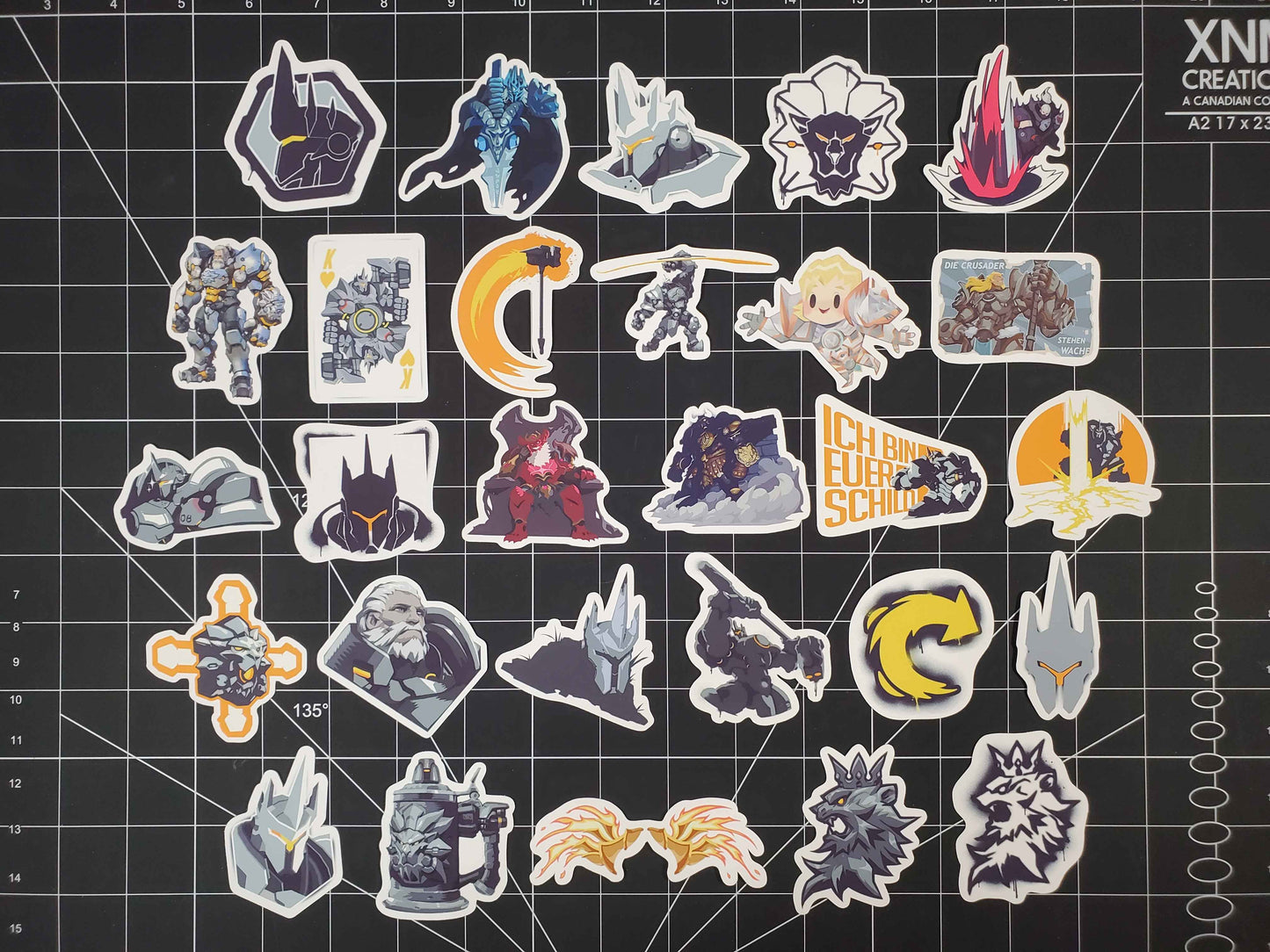 Overwatch 2 Reinhardt Hero Spray's Sticker Set | 28 High Quality Glossy Vinyls