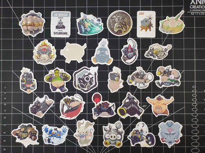 Overwatch 2 Roadhog Hero Spray's Sticker Set | 28 High Quality Glossy Vinyls