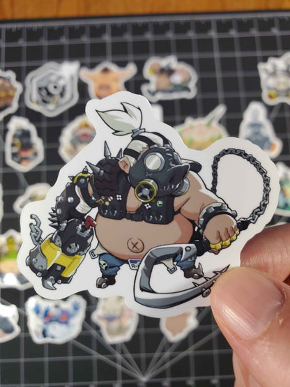 Overwatch 2 Roadhog Hero Spray's Sticker Set | 28 High Quality Glossy Vinyls