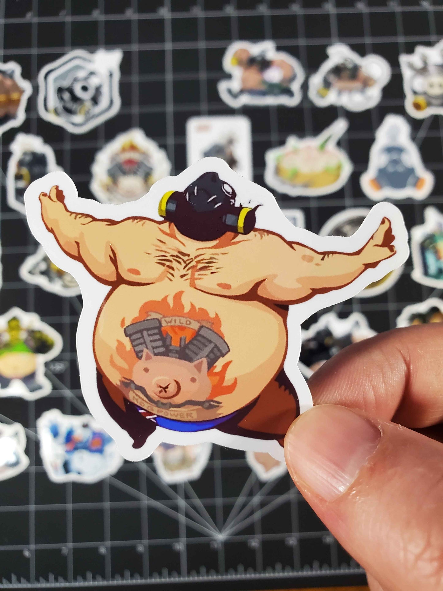 Overwatch 2 Roadhog Hero Spray's Sticker Set | 28 High Quality Glossy Vinyls