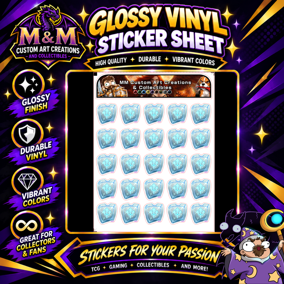 Sage Soul Crystal from Final Fantasy Glossy Vinyl Sticker SHEETS