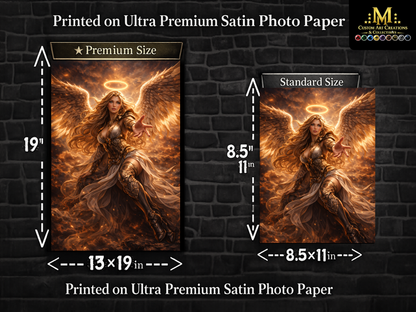 Serra the Benevolent Wall Art – Dark Fantasy Angel Poster Print 13x19 & 8.5x11