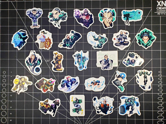 Overwatch 2 Sigma Hero Spray's Sticker Set | 26 High Quality Glossy Vinyls