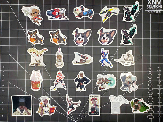 Overwatch 2 Sojourn Hero Sprays Sticker Set | 26 Quality Glossy Vinyl Stickers