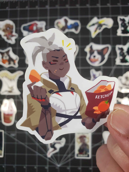 Overwatch 2 Sojourn Hero Sprays Sticker Set | 26 Quality Glossy Vinyl Stickers