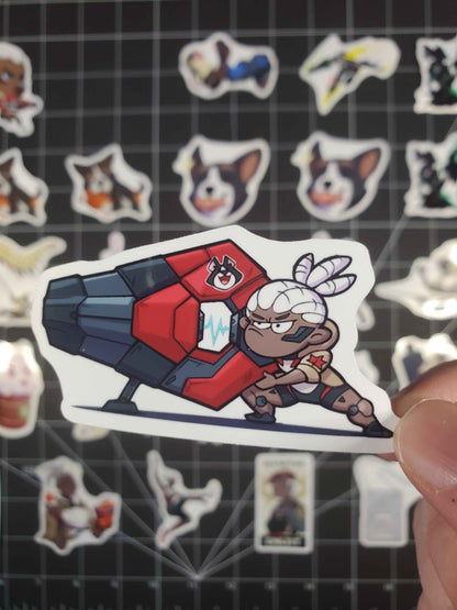 Overwatch 2 Sojourn Hero Sprays Sticker Set | 26 Quality Glossy Vinyl Stickers