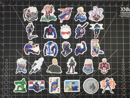 Overwatch 2 Soldier 76 Hero Spray's Sticker Set | 27 High Quality Glossy Vinyls