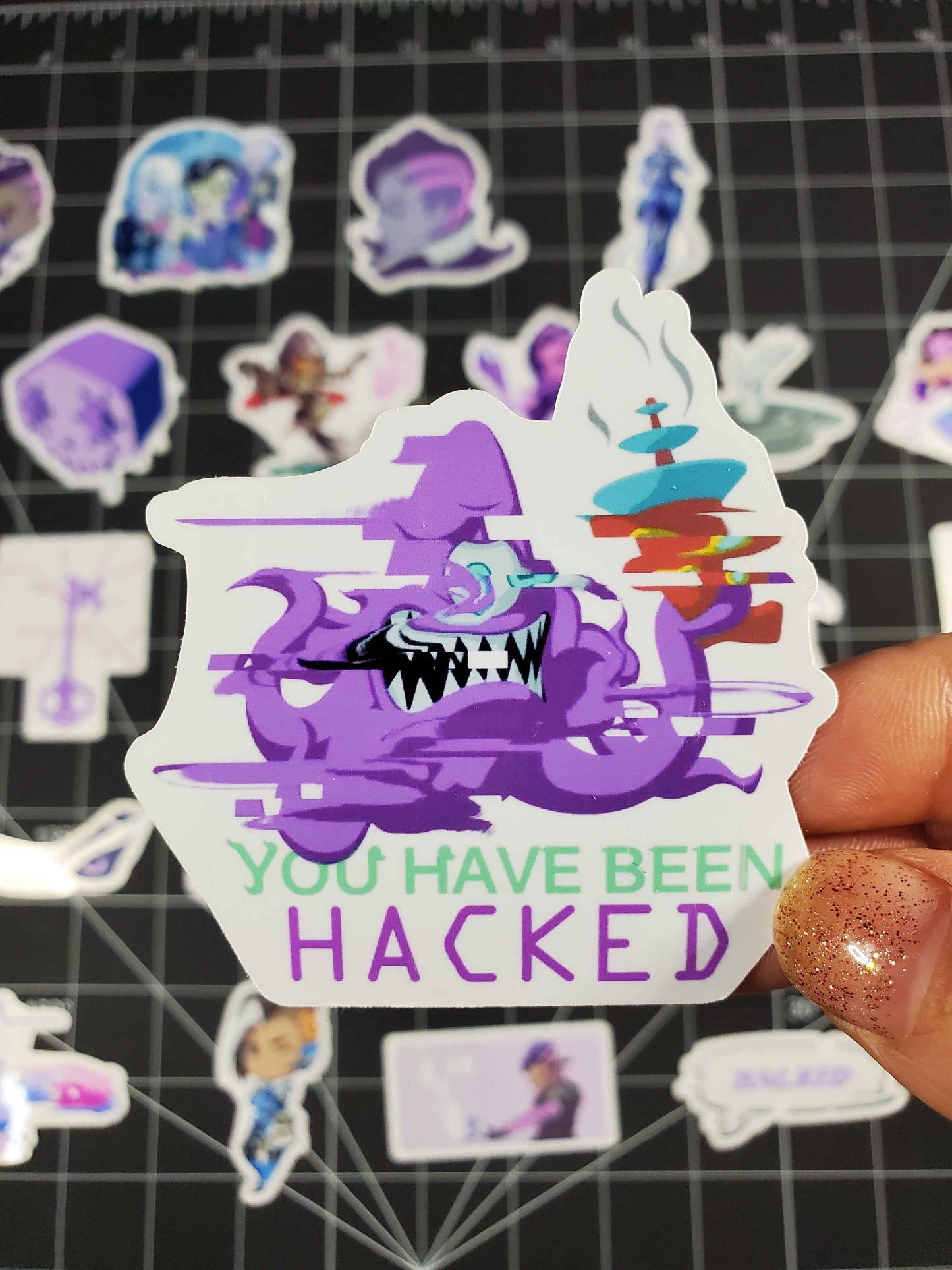 Overwatch 2 Sombra Hero Sprays Sticker Set | 29 High Quality Glossy Stickers