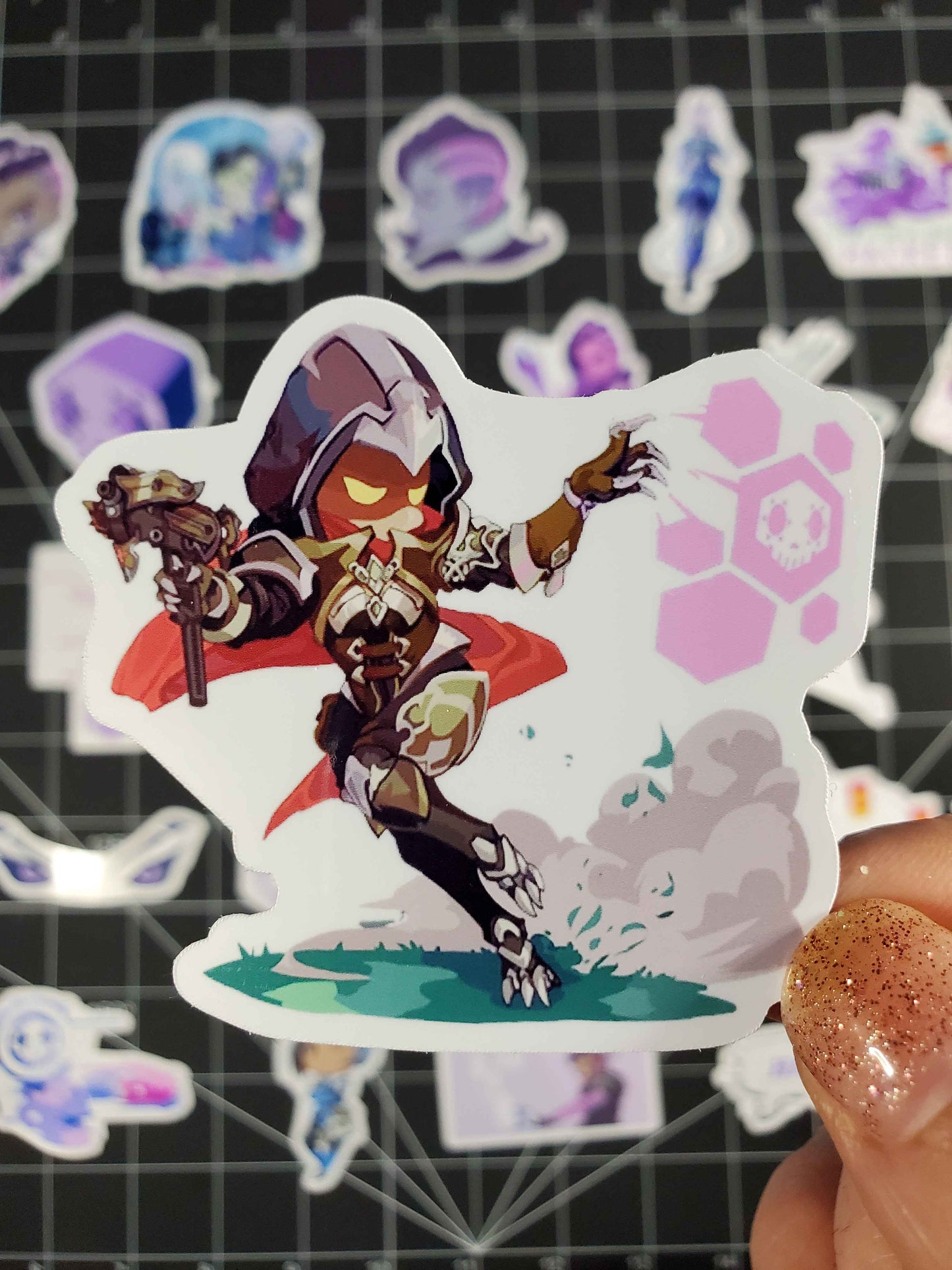 Overwatch 2 Sombra Hero Sprays Sticker Set | 29 High Quality Glossy Stickers