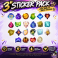 Final Fantasy A Realm Reborn Soul Crystal 3" Glossy Vinyl Sticker SET of 22