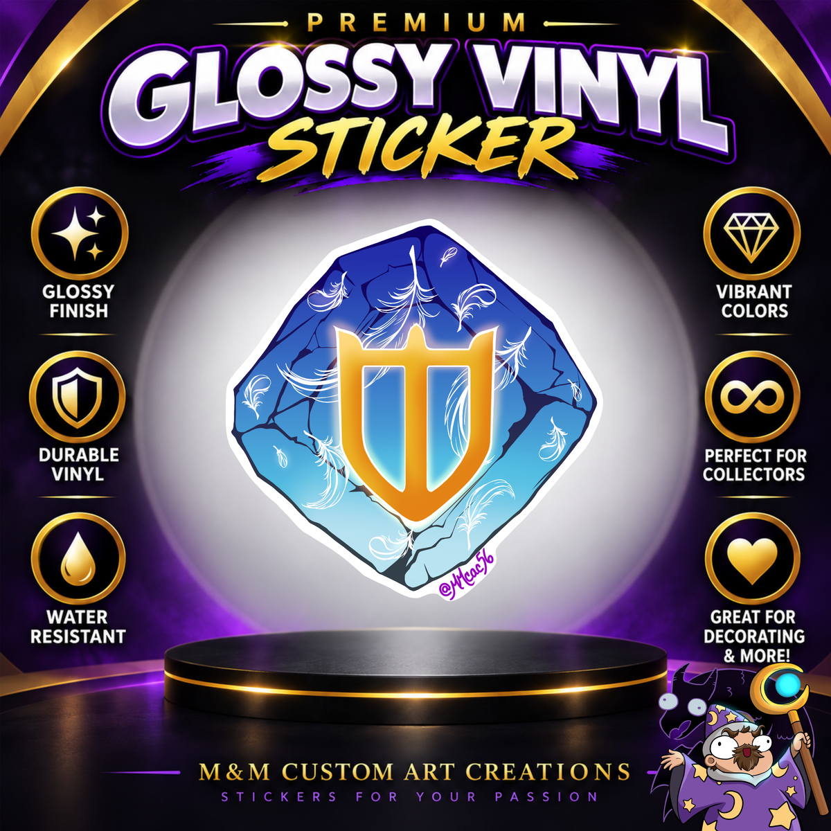 Paladin SoulStone from Final Fantasy Glossy Vinyl Sticker SHEETS
