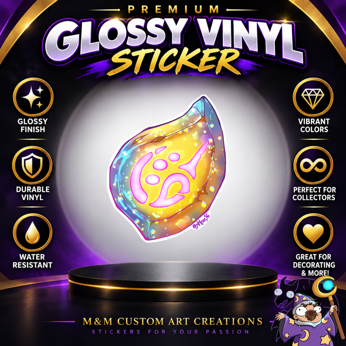 Final Fantasy A Realm Reborn Soul Crystal 3" Glossy Vinyl Sticker SET of 22
