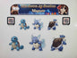Squirtle, Wartortle, Blastoise Fridge Magnet Set - Pokemon Water Types