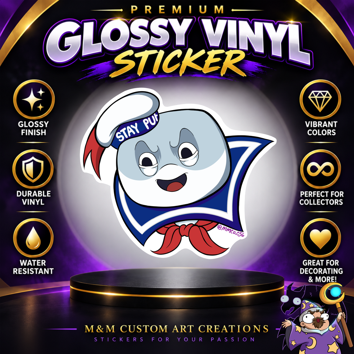 Stay Puft Marshmellow Man Glossy Vinyl Sticker SHEETS