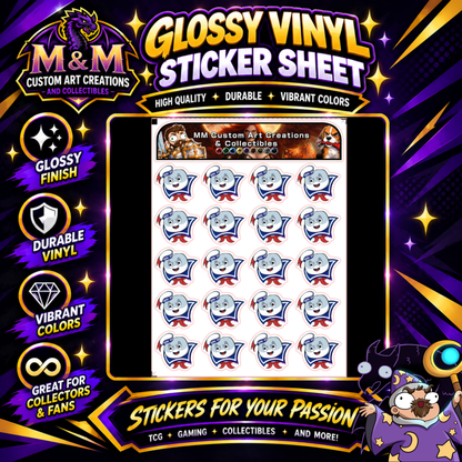 Stay Puft Marshmellow Man Glossy Vinyl Sticker SHEETS
