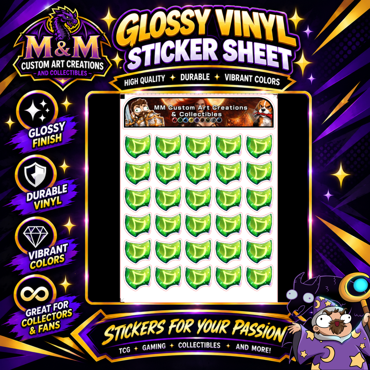 Summoner SoulStone from Final Fantasy Glossy Vinyl Sticker SHEETS