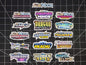 Pokemon Sun & Moon Era 3" Glossy Vinyl Logo Sticker Bundle - 16 Stickers Total