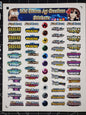 Pokemon Sun & Moon Era 3" Glossy Vinyl Logo Sticker Bundle - 16 Stickers Total