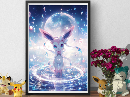 Pokemon Sylveon Poster Print | Cute Fairy Type Eeveelution Pokémon Art