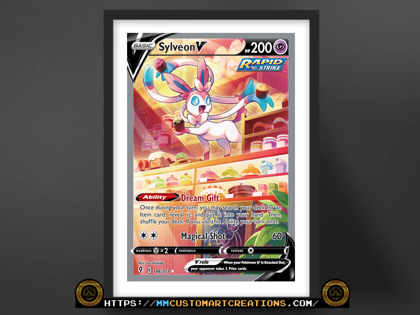 Sylveon V #184 Alt Art Evolving Skies (EVS) Poster Print - Available in Two Sizes