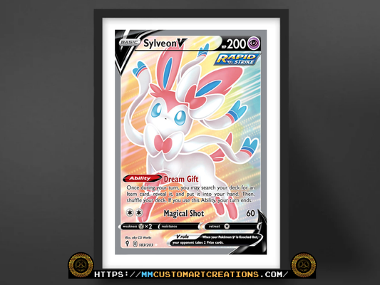 Sylveon V #183 Full Art Evolving Skies (EVS) Poster Print - Available in Two Sizes